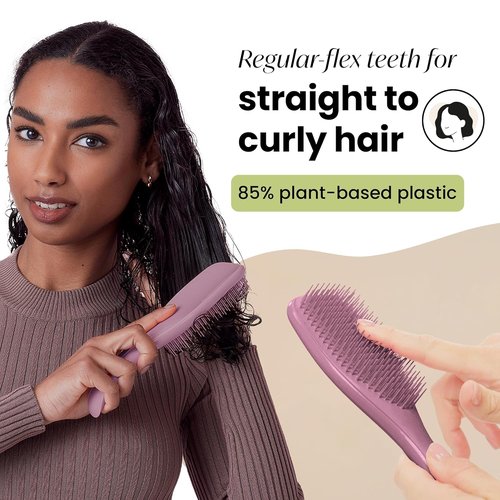 Tangle Teezer Ultimate Detangler Brush - Plant-Based Design for All Hair Types | Earthy Purple