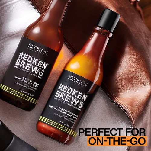 Redken Brews Daily Shampoo For Men - Lightweight Hydrating Cleanser For All Hair Types | 33.8 Fl Oz