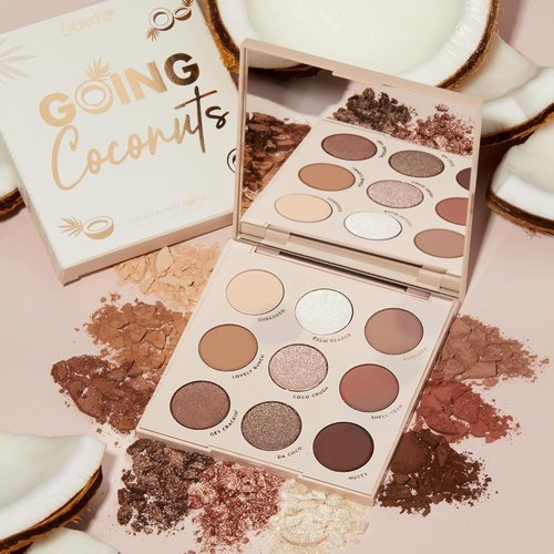 ColourPop Going Coconuts Eyeshadow Palette - Ultra-Velvety Cool-Toned Neutrals for Long-Lasting Eye Makeup (0.3 oz)