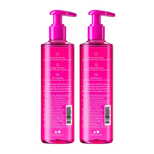Athena Club Shave Oil for Women, Hydrating Pre-Shave Oil with Jojoba and Avocado Oils, Smooth Glide for Sensitive Skin, Super Pink Scent, 8 fl oz, Pack of 2