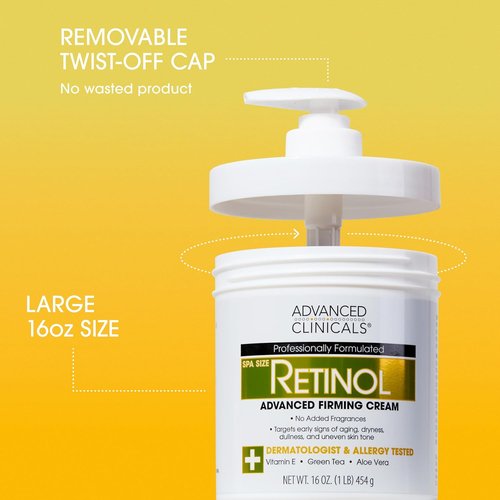 Advanced Clinicals Retinol Body Lotion - Anti-Aging Moisturizer for Fine Lines & Wrinkles | 16 Ounce