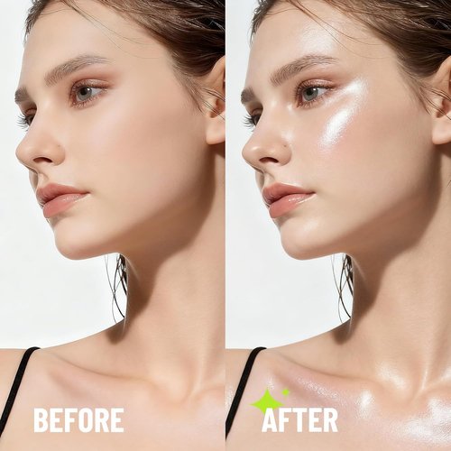 Glam Code Highlighter Stick - Creamy, Long-Lasting Shimmer Glow Makeup | 2 Pack, Starlight White & Gold Coast, 0.23 oz Each