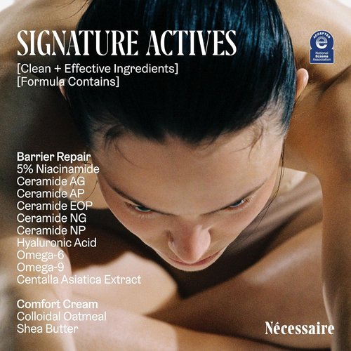 Nécessaire The Body Cream - Rich Barrier Repair With 5% Niacinamide & Ceramides | Fragrance-Free, 200 ml