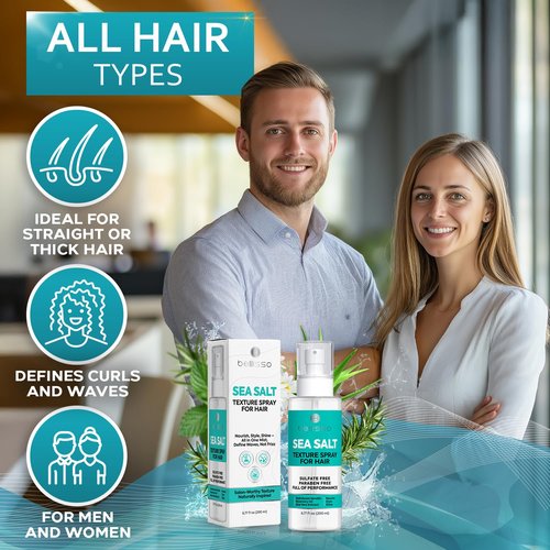 Sea Salt Spray | Texturizing Hair Product for Volume - Alcohol-Free Formula - Travel Size for All Hair Types