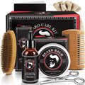 Valentines Gifts for Him, Beard Kit for Men, Beard Growth and Grooming Kit w/Beard Oil Beard Balm Beard Brush Beard Comb Beard Scissors, Christmas Birthday Gifts for Men Husband Grandpa Boyfriend Son