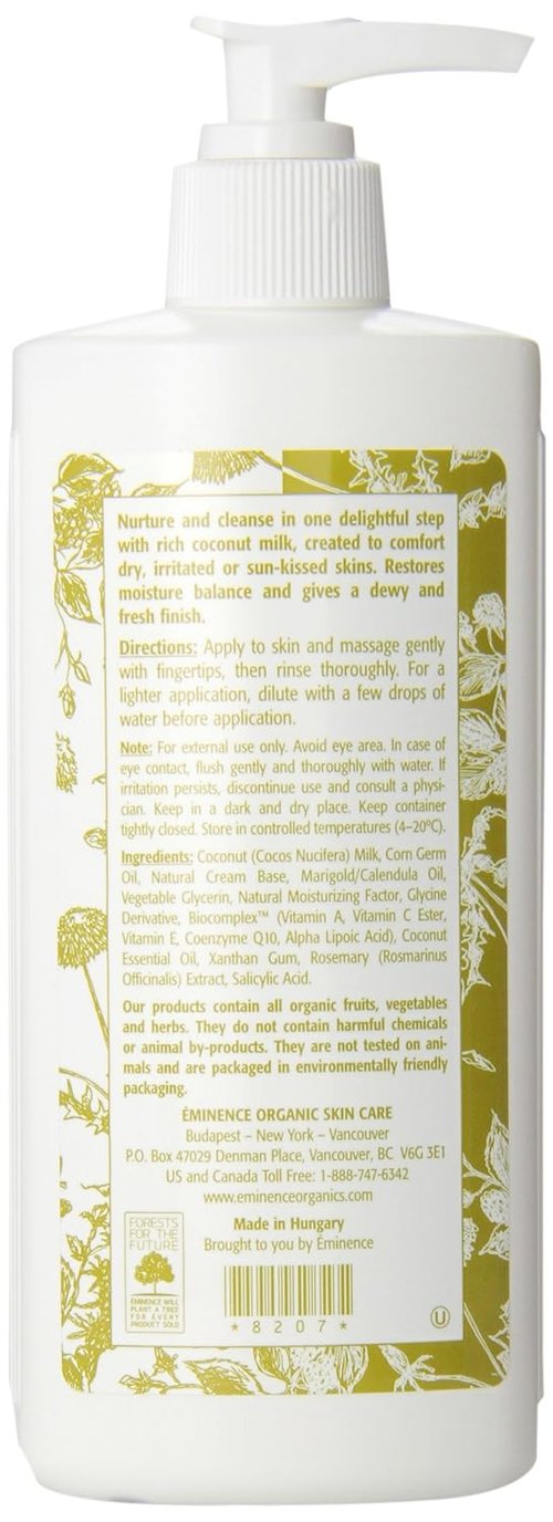 Eminence Coconut Milk Cleanser - Nourishing Hydration for All Skin Types | 8.4 Ounce