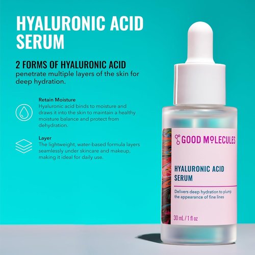 Good Molecules Daily Skincare Routine Set - Hydrating Cleanser, Toner, Serum & More | 5 Essential Pieces