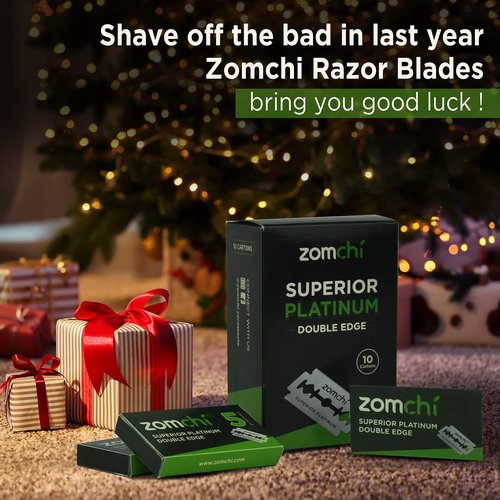 Double Edge Razor Blades, 100 Counts Safety Razor Blades for Shaving, Platinum Stainless Steel Shaving Blades for Men and Women, Fits All Standard Double Edge Razors