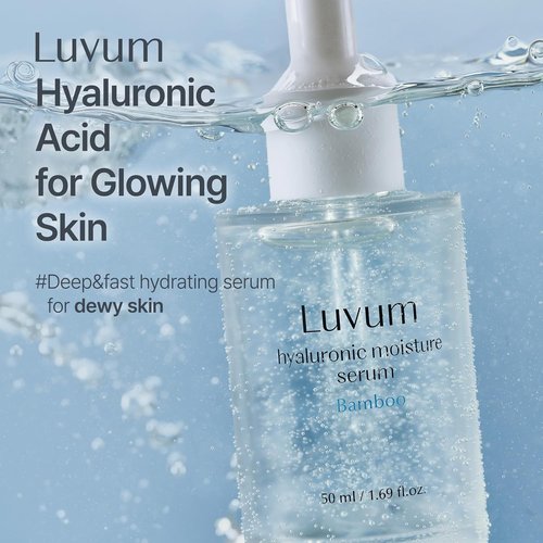 Luvum Bamboo Hyaluronic Moisture Serum - Hydrating Formula with Ceramide & Hyaluronic Acid | 1.69 fl. oz