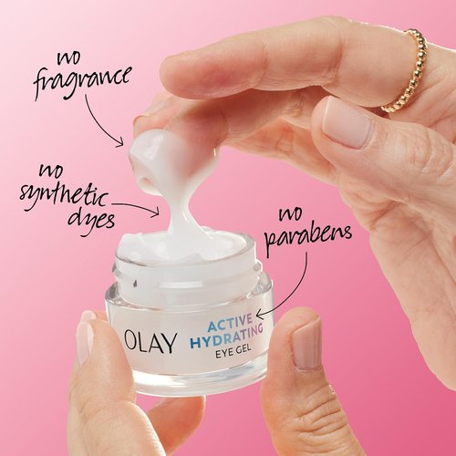 Olay Active Hydrating Eye Gel - Fragrance-Free Anti-Aging Cream with Hyaluronic Acid & Niacinamide | 0.5 oz