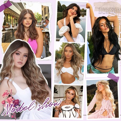 Clip in Hair Extensions Real Human Hair 16 inch 90g/3.2oz Straight Seamless Invisible Human hair Extensions Clip ins for Women Double Weft 8pcs #1B-Natural Black