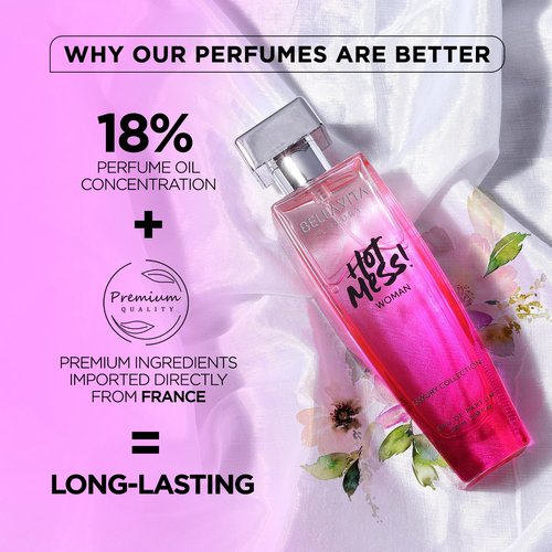 Bellavita Luxury Hot Mess Eau de Parfum - 100 ml | Fresh Mandarin & Exotic Passionfruit Notes | Long Lasting Women's Perfume