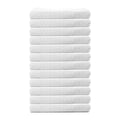 12 x 12 Inches White Wash Cloths Bulk, 12 Pack Face Cloths, Hand Towels for Bathroom, Cotton Washcloths Set, Soft Cleaning Rags for Bath, Body, Spa, Gym, Kitchen, Dish