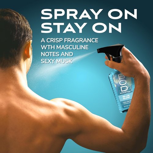 BOD Man Blue Surf Body Spray - Refreshing Fragrance for All-Day Wear | 8 Fl Oz