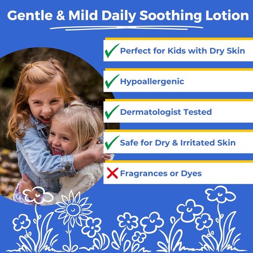 Skiennix Kids Lotion - Natural Moisturizer for Daily Use - Plant-Based, Non-Toxic & Gentle Formula - Dermatologist Tested, Hypoallergenic, Fragrance-Free