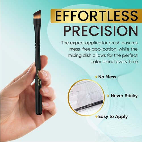 Regine Switzerland Dark Brown Hair Tint Kit - Waterproof Root Touch-Up Color, 25ml, Lasts 4-6 Weeks
