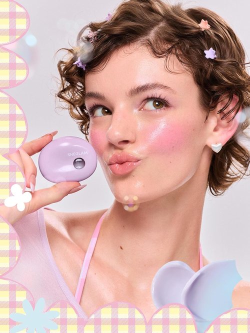 SheGlam Bubble Glow Blush Bar - Silky Shimmer Blush Makeup for Radiant Cheeks