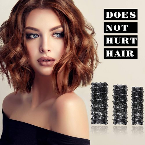 Skiennix Hair Rollers Set - 48 Wire Mesh Perm Rods with Duck Teeth Clips | 0.71/0.87/1.1 Inch Sizes