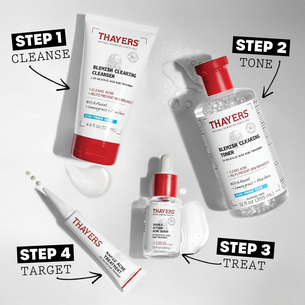 Thayers Acne Serum - Double Action Treatment with 2% Salicylic Acid & Niacinamide | 1 Fl Oz