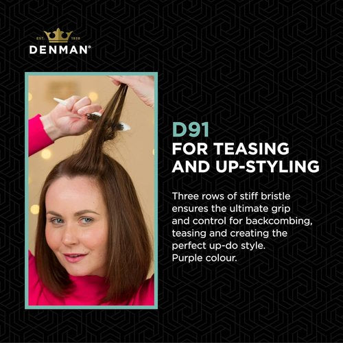 Denman Dressing Out Brush - Professional Styling Tool for Smooth, Sleek Hair | Ideal for All Hair Types