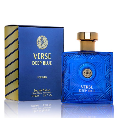 NovoGlow Verse Deep Blue Eau de Parfum Spray for Men | Casual Daily Cologne - 3.4 Oz Bottle, Perfect Gift for Any Occasion