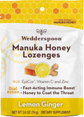 Wedderspoon Manuka Honey Lozenges - Lemon Ginger Flavor, 2.6 Oz | Boost Immunity Fast
