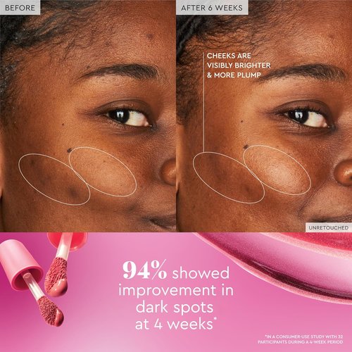 Glow Recipe Niacinamide Dewy Flush Tinted Liquid Blush Serum - Hydrating Glowy Blush for Cheeks - Soft Pink Tint in Dragon Fruit Flush (0.4 oz)