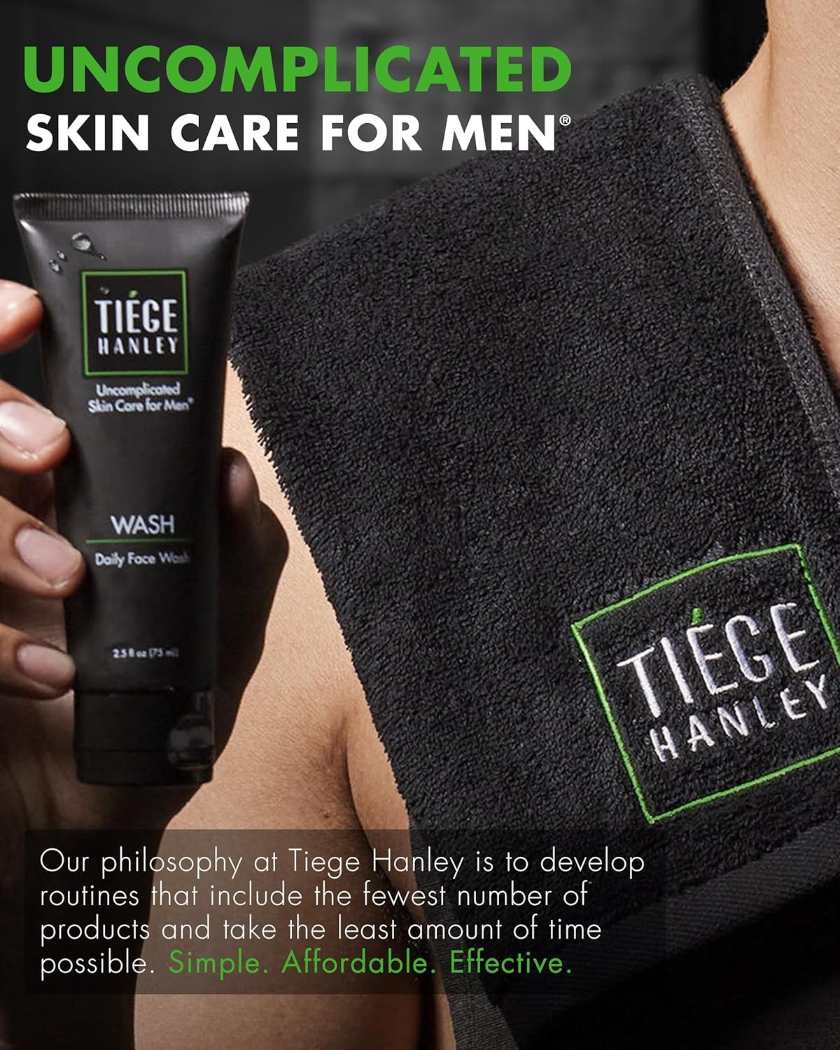 Tiege Hanley Skin Care Set for Men - Anti-Aging Routine | Level 3 Daily Wash, Scrub, Moisturizers & Eye Cream