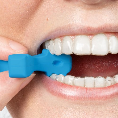 Invisalign Munchies EPS Aligner and Retainer Tray Seaters, Aligner Chewies (Pack of 2) (Blue)