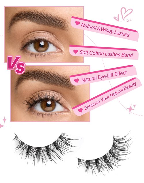 Jiocolor Cat Eye Lashes Manga Lashes Wispy Fake Lashes Fairy False Lashes 12mm Natural Eye Lashes Fluffy Strips Lashes Natural False Eyelashes 7 Pairs Pack K7 ANGELA