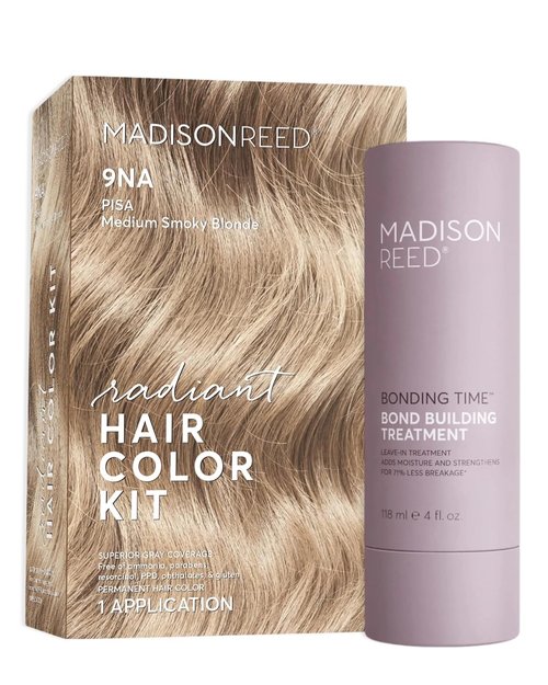 Madison Reed Hair Color Kit - Radiant Pisa Blonde 9NA with Bonding Time Hair Serum