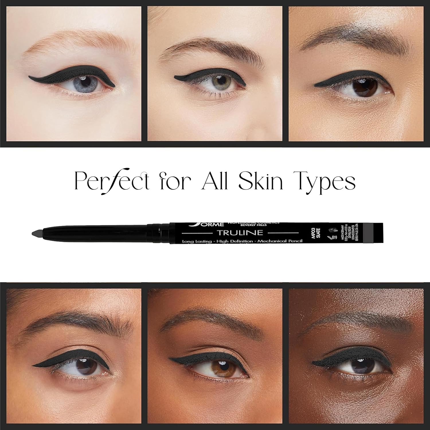 SORMÉ Truline Professional Eyeliner Pencil - Waterproof Gel Formula with Vitamin E - Nourishes Skin - 0.1 Ounce - Stone