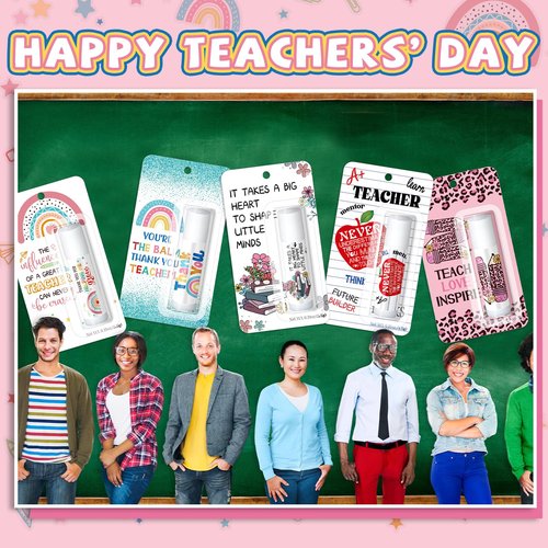 Sacubee 15 Pack Teacher Employee Appreciation Gift Bulk Lip Balm Employee Staff Appreciation Teacher Staff Team Thank You Gift Bulk Honey Flavor Balm Inspirational Party Favors for Women Men (Classic)