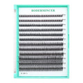 BODERMINCER 8-16mm to Choose Fish Tail Design 120pcs Thickness 0.1mm C Curl 12 Root Women Lady Individual Black False Eyelash Cluster Eye Lashes Extension Tools (8-10-12-14-16mm MIX)