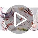 50 Pack Red Plastic Cutlery Set - Disposable Forks Knives Spoons with Napkins