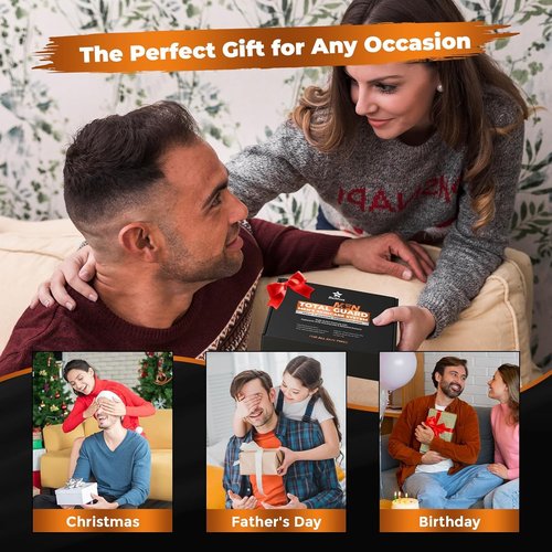 Gift for Men Skincare Skin Care Set for Men Him Complete Routine Kit with Niacinamide & Ceramides - Face Cleanser, Scrub, Toner, Serum, Moisturizer Cream, Lip Balm - Christmas, Valentine's Day Gifts