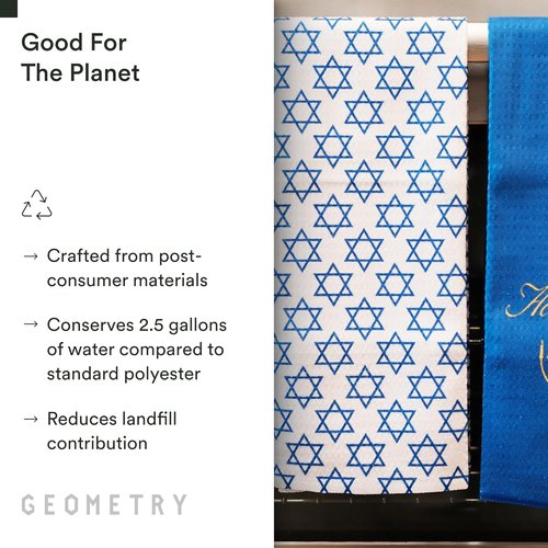GEOMETRY Christmas Kitchen Towels - Quick-Dry Microfiber Dish Towels for Effortless Kitchen Drying | Star of David, 1 Pack