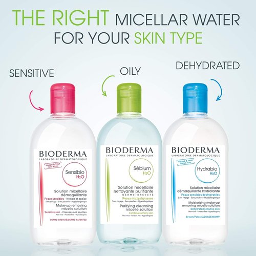 Bioderma Sébium H2O Micellar Water - Effective Facial Cleanser & Makeup Remover for Oily Skin