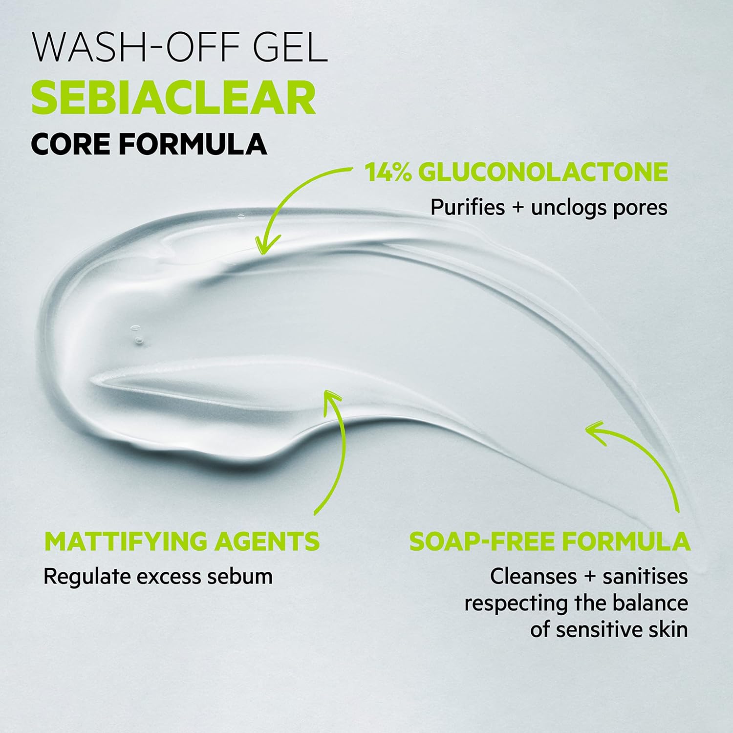 SVR Sebiaclear Cleansing Gel - Purifying Formula for Oily Skin - 400ml (13.53 Fl Oz)
