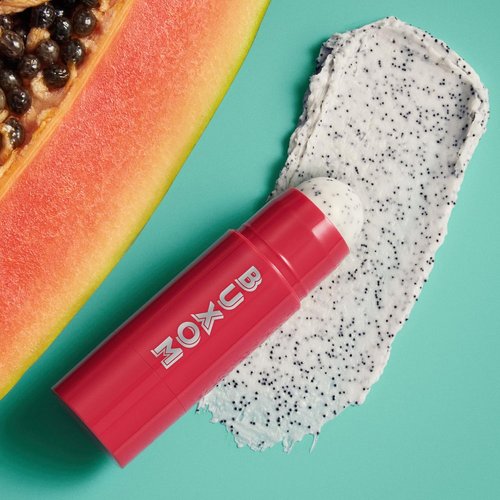 BUXOM Power-Full Lip Scrub - Gentle Sugar-Infused Exfoliating Stick with Vitamin E & Papaya Seed Oil