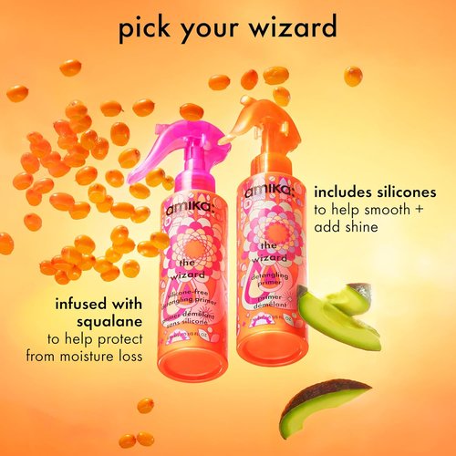 Amika The Wizard Detangling Primer - Effortlessly Smooth Hair | 6.7 Fl Oz