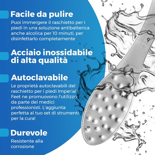 Stainless Steel Foot Scraper | Professional Double-Sided Foot File Callus Remover for Feet | Foot Rasp Scrubber for Wet Or Dry Skin | Easy to Clean Pedicure Tool, Heel Grater for Feet