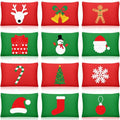 SilTriangle 12 Pcs Christmas Makeup Bags Christmas Canvas Cosmetic Bags Bulk 9 x 6 Inches Pencil Pouch with Zipper Travel Toiletry Pouch for Women Winter Holiday Xmas Party Favor Gift (Classic Style)