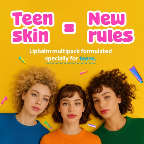 BeYoutiful Skincare Natural Lip Balm Set of 8 for Teens, Valentines Day Basket Stuffers for Girls, Shea Butter & Vitamin E, 8 Fruity Flavors Gift Box for Kids Tweens Teens