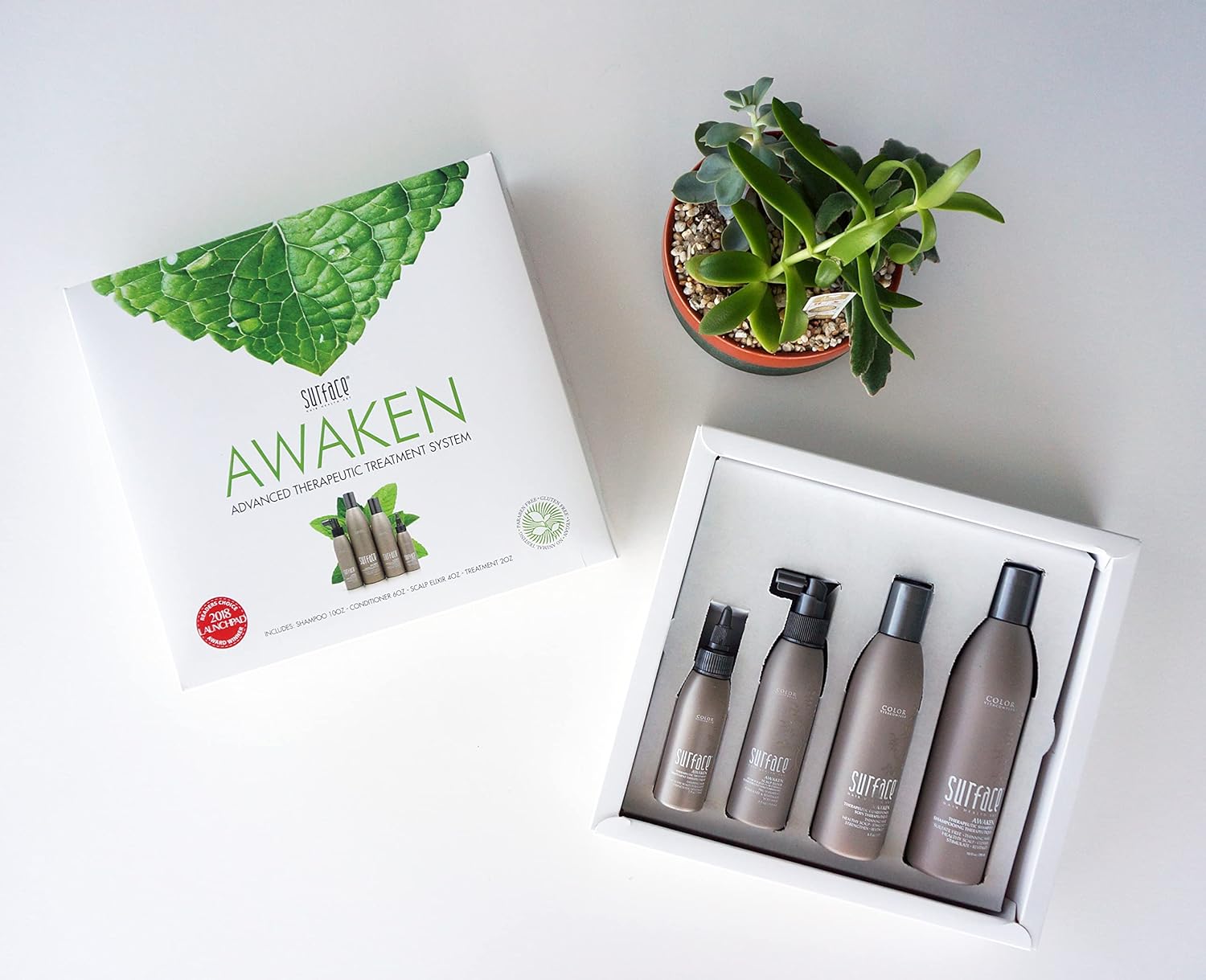 Surface Hair - Awaken Kit | Shampoo, Conditioner & Scalp Elixir for Thinning Hair & Hair Loss