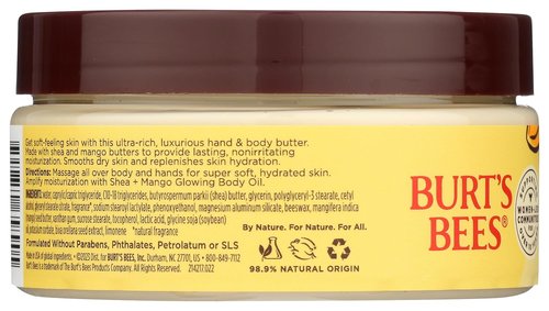 Burt's Bees Shea & Mango Hand & Body Butter - Nourishing Moisturizer, 6.5 OZ