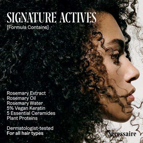 Nécessaire Rosemary Leave-In Mask - Strengthening Keratin Hair Mask for All Hair Types | 60 ml / 2 oz