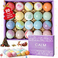CalmNFiz 20PCS Bath Bombs for Women Presents Set Natural Wonderful Fizz Effect Bath Bomb with Shea Butter & Essential Oils, Bubble Bath Mothers Day Presents for Mom, Wife, Girlfriend