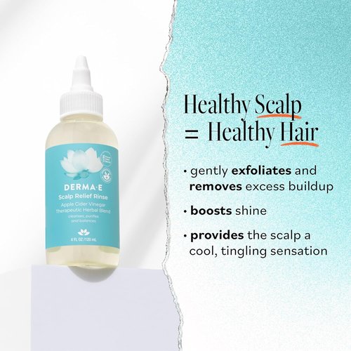 DERMA-E Scalp Exfoliating Rinse - Clarifying Relief for Dandruff & pH Balance | 4 fl oz