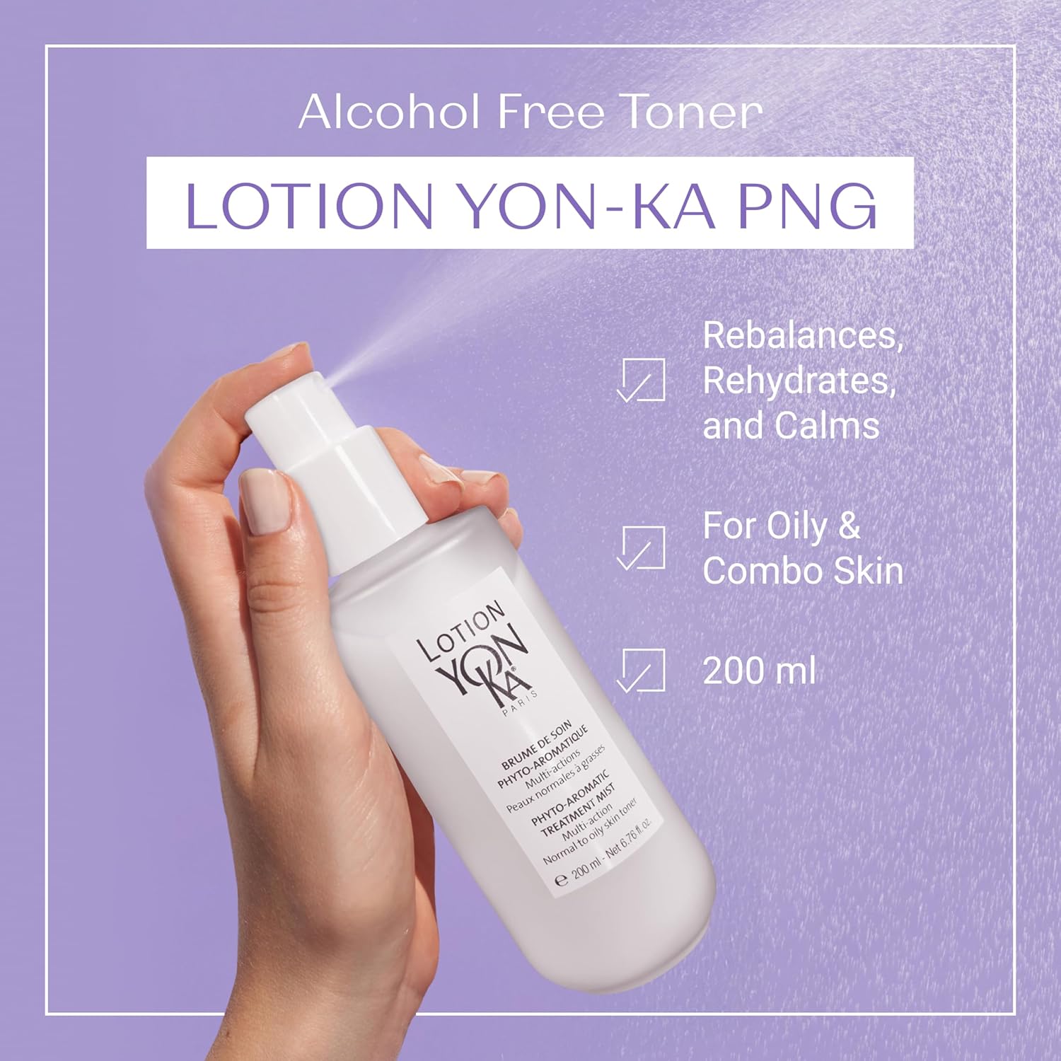 Yon-Ka Lotion PNG Toner - Refreshing Daily Face Mist with Aloe Vera & Rosemary | Hydrates & Soothes Skin